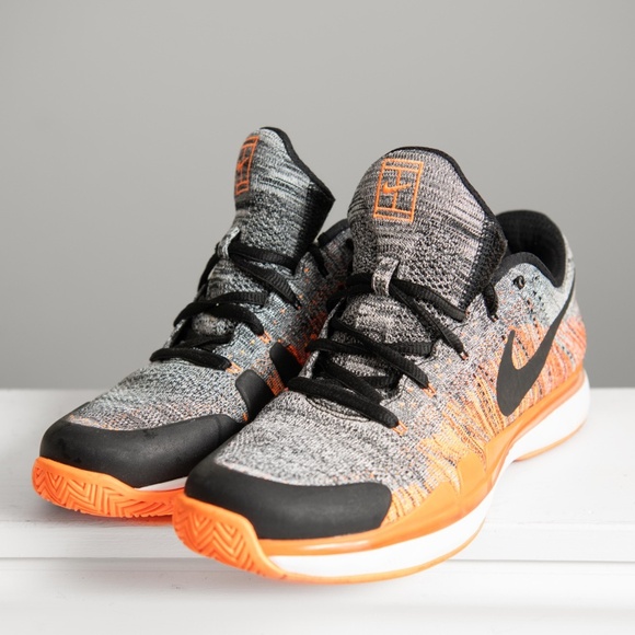 Nike ZOOM VAPOR FlyKnit Mens 10 Tennis Shoes 885725-003 "Roger Federer" EUC! - Picture 2 of 6